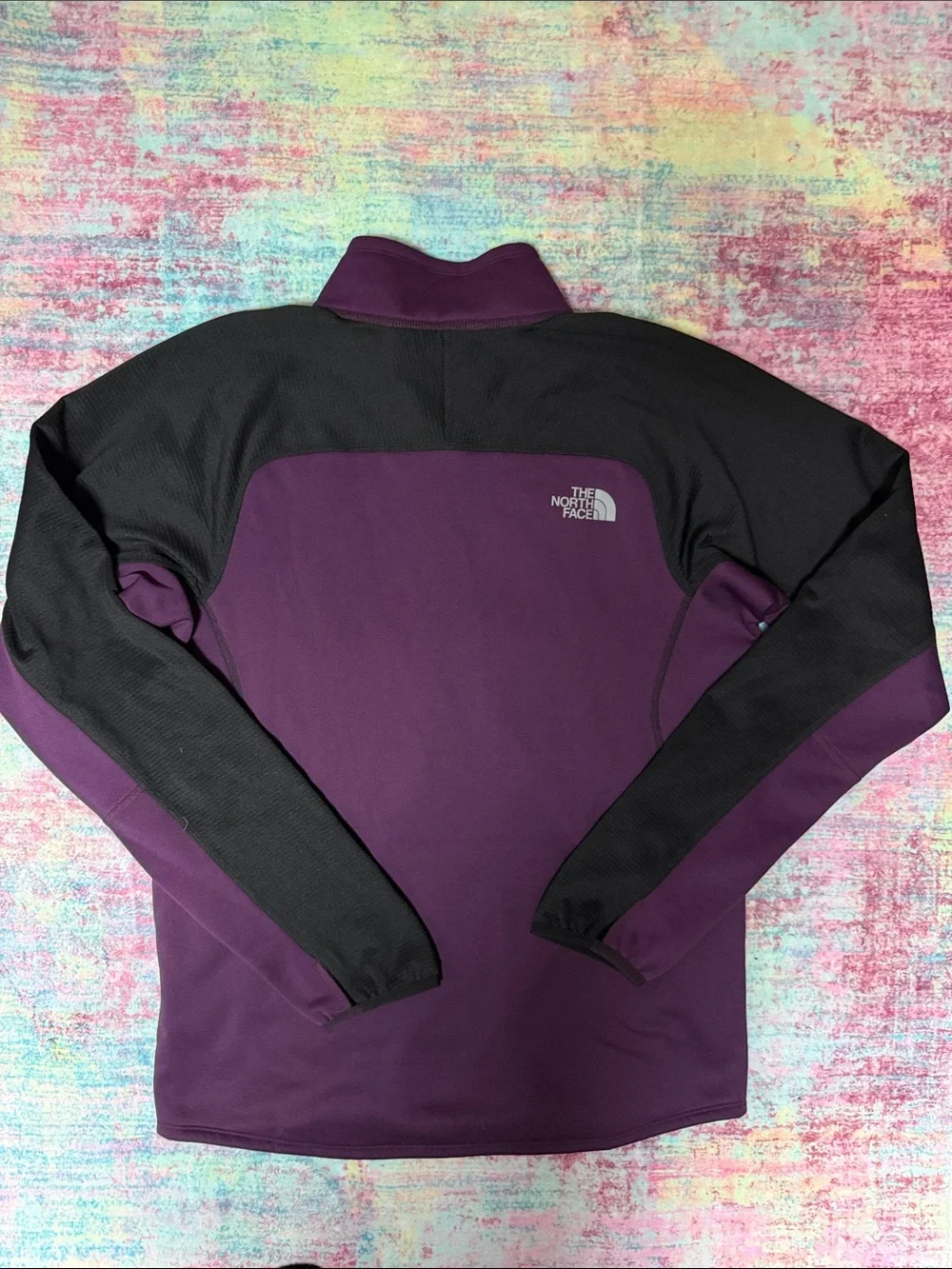 The North Face Men's Plum Purple and Black Quarter-Zip Performance Pullover